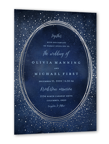 Blue And Silver Invitations