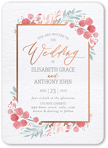 Pink Wedding Invitation