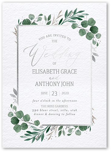 Silver Foil Invitations