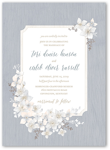 Rustic Wildflowers 5x7 Wedding Invitations Shutterfly