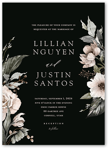 Black tie 2024 wedding invitations