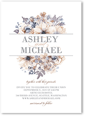 watercolor bouquet wedding invitation