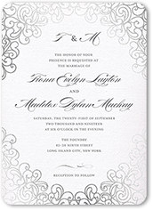 dazzling lace wedding invitation