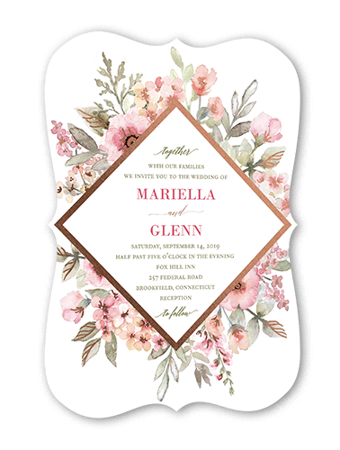 Foil Stamped Wedding Invitations