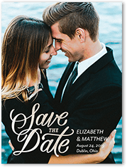 simply shimmering date save the date