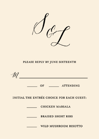 Modern Minimalist Wedding Response Card, Grey, Matte, Pearl Shimmer Cardstock, Square, Charcoal