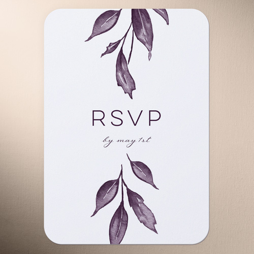Purple Wedding RSVP Card