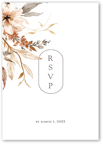 Orange Wedding RSVP Card
