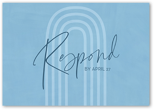 Textured Times Wedding Response Card, Blue, Matte, 100% Recycled Cardstock , Square, Celeste