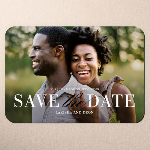 Radiant Union Save The Date, Black, Magnet, Matte