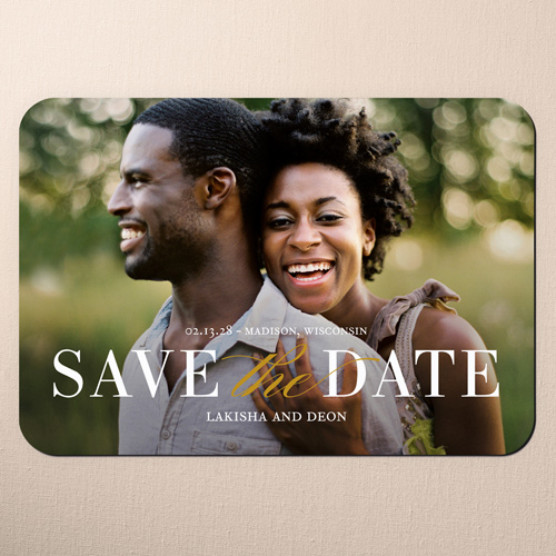 Radiant Union Save The Date, White, Magnet, Matte