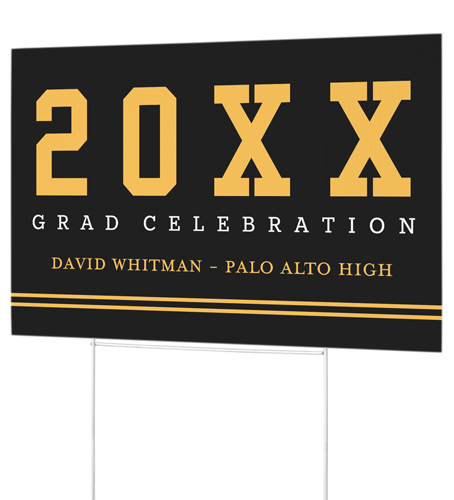 Alum Years Yard Sign, Black