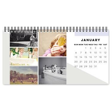 Modern Gallery Desk Calendar, 5x11