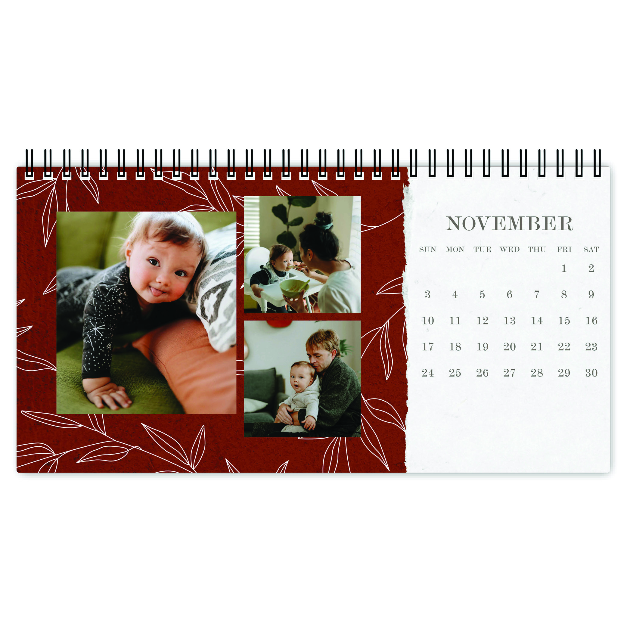Seasonal Patterns Desk Calendar, 5x11