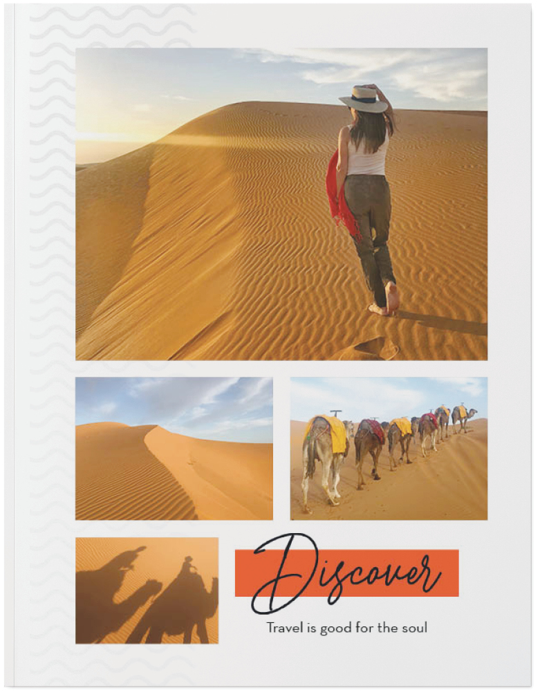 Travel Memories Photo Book, 11x8, Soft Cover, Standard Pages