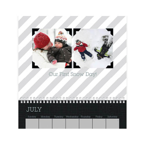 Black and White Backdrop Wall Calendar, 8x11