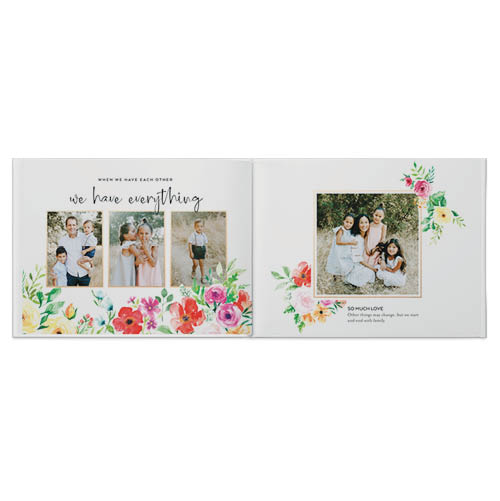 Colorful Blooms Photo Book, 11x14, Professional Flush Mount Albums, Flush Mount Pages
