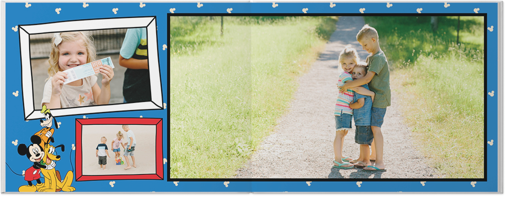 Disney Family Adventures Photo Book, 8x11, Premium Leather Cover, Deluxe Layflat