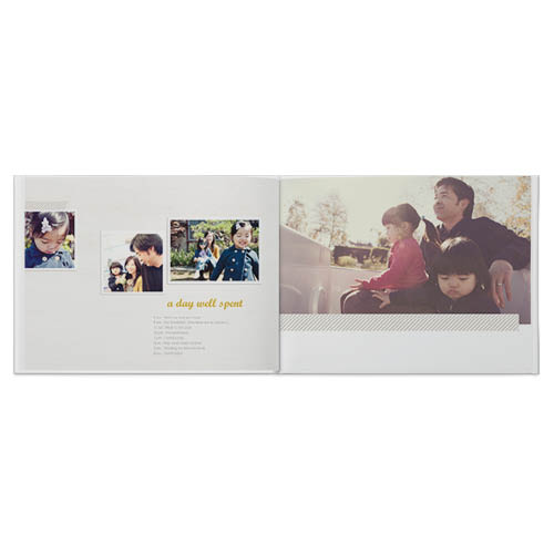 Everyday Moments Photo Book, 11x14, Premium Leather Cover, PROFESSIONAL 6 COLOR PRINTING, Deluxe Layflat