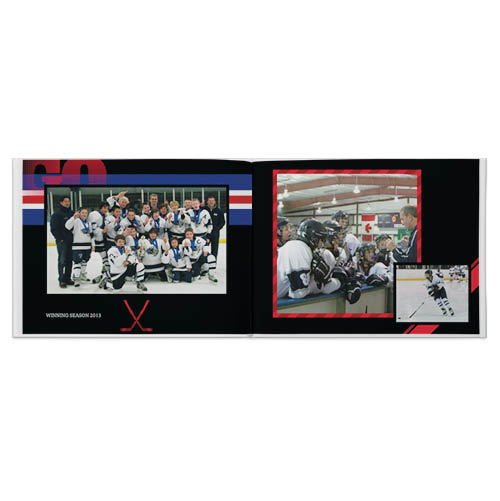Hockey Rules Photo Book, 8x11, Professional Flush Mount Albums, Flush Mount Pages