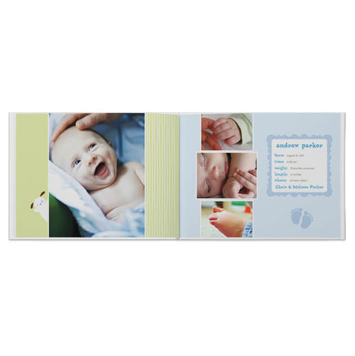 Oh Baby Boy Photo Book, 11x14, Professional Flush Mount Albums, Flush Mount Pages