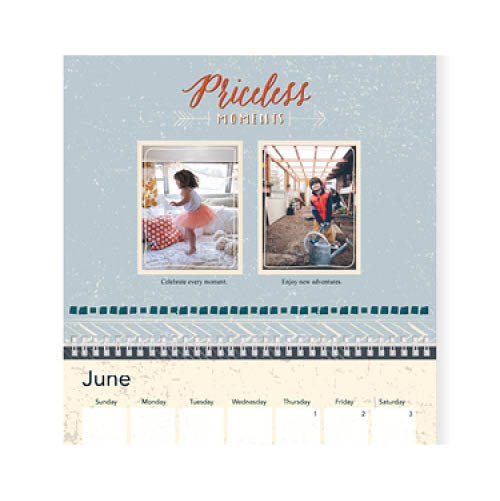 Rustic Textures Wall Calendar, 8x11