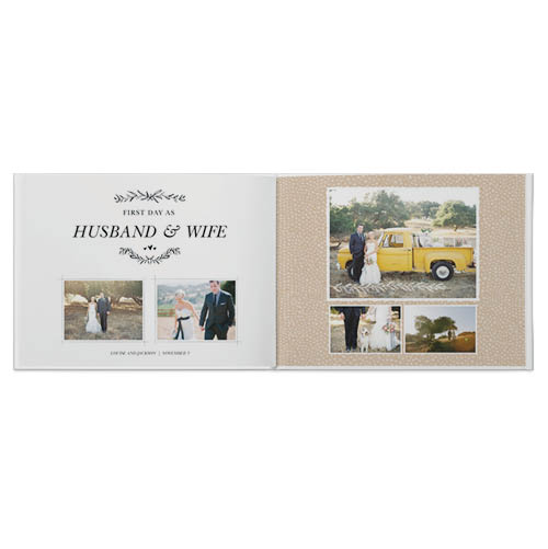 Rustic Wedding Photo Book, 8x11, Professional Flush Mount Albums, Flush Mount Pages