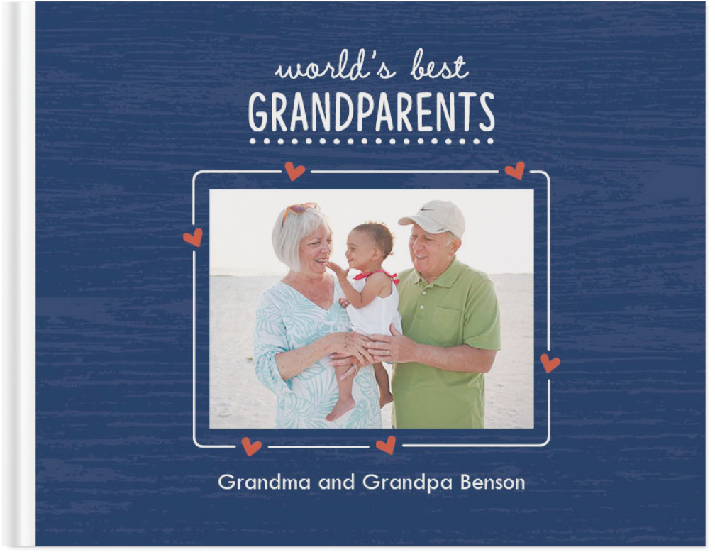 Best Grandparents Ever Photo Book, 11x14, Hard Cover - Glossy, PROFESSIONAL 6 COLOR PRINTING, Standard Pages