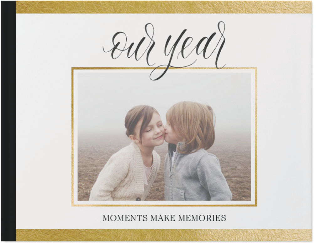 Elegantly Scripted Year In Review Photo Book, 8x11, Hard Cover - Glossy, Standard Pages