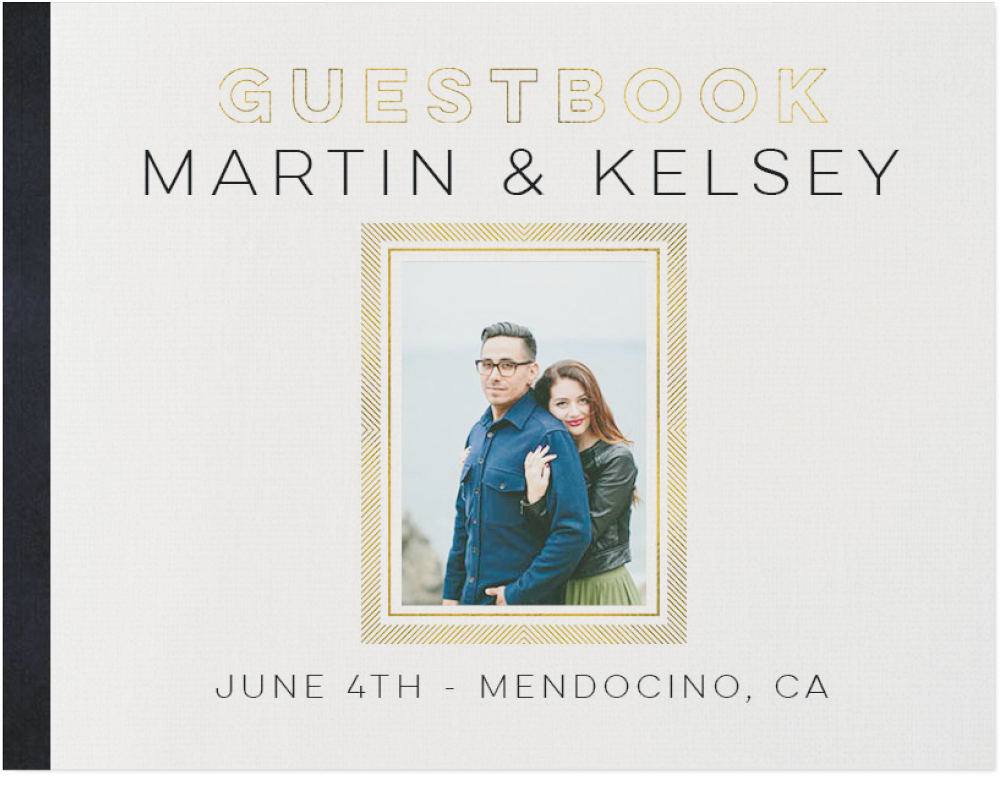 Gilded Wedding Guestbook Photo Book, 8x11, Soft Cover, Standard Pages