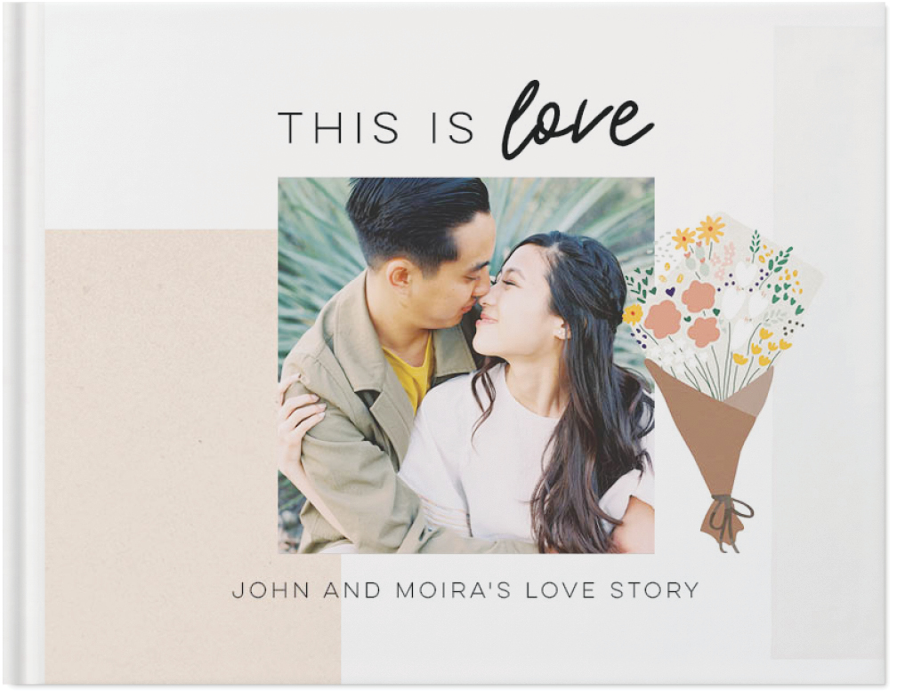 Love Is All We Need Photo Book, 11x14, Hard Cover - Glossy, PROFESSIONAL 6 COLOR PRINTING, Deluxe Layflat