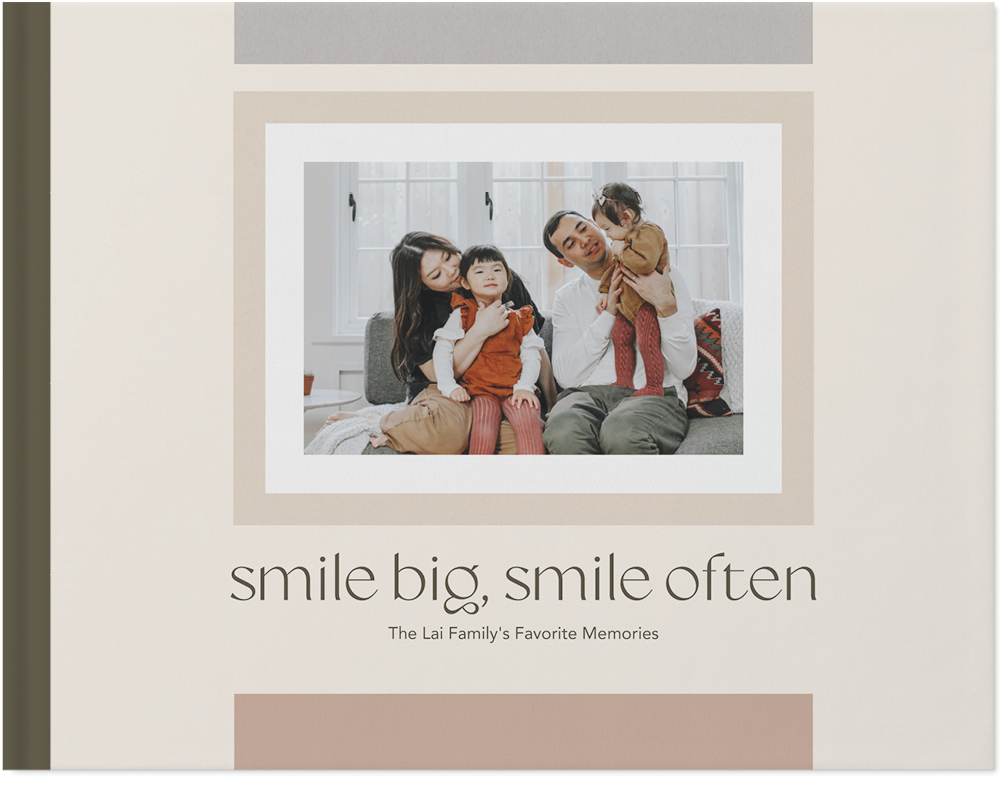 Modern Light Neutrals Photo Book, 8x11, Hard Cover - Glossy, Standard Pages