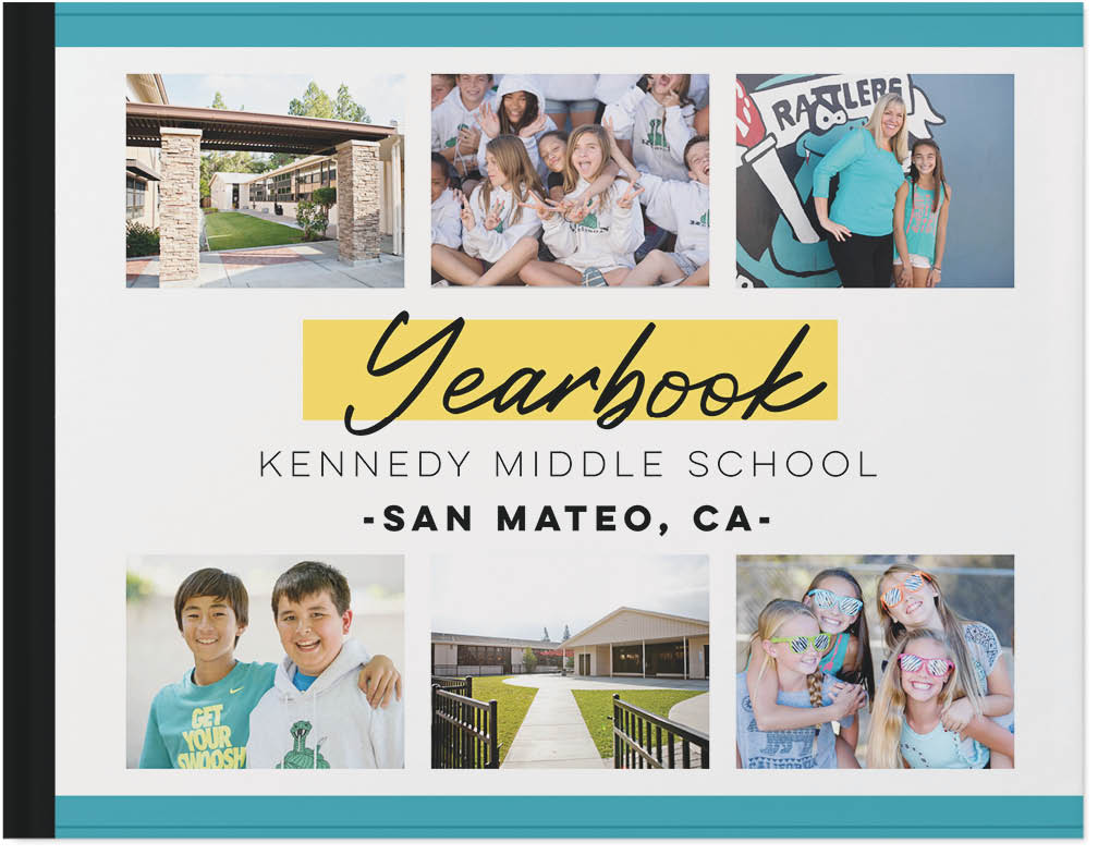 School Days Yearbook Photo Book, 11x14, Hard Cover - Glossy, PROFESSIONAL 6 COLOR PRINTING, Deluxe Layflat