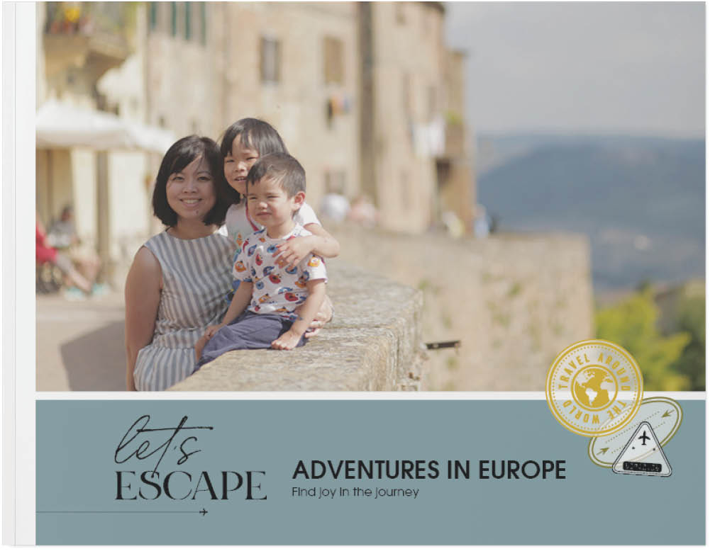 Travel Abroad Photo Book, 8x11, Soft Cover, Standard Pages