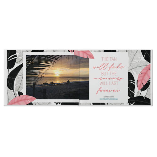 Tropical Honeymoon Photo Book, 8x11, Professional Flush Mount Albums, Flush Mount Pages