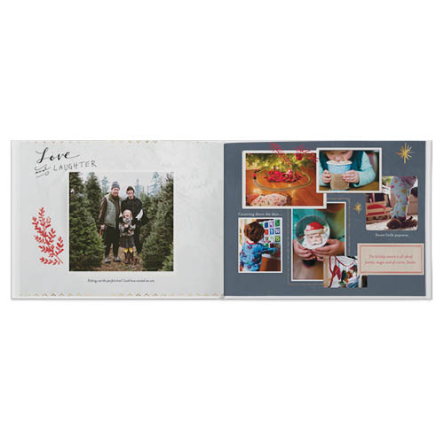 Warm Winter Wishes Photo Book, 11x14, Professional Flush Mount Albums, Flush Mount Pages
