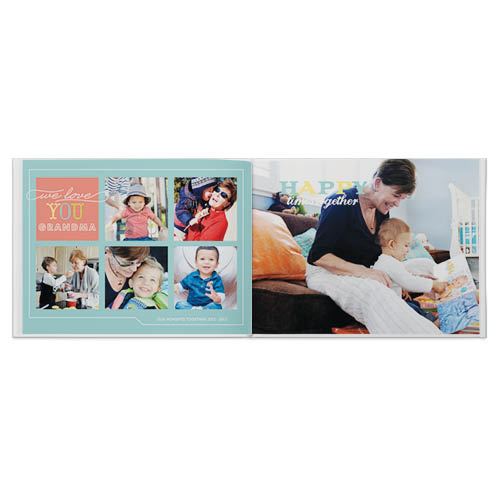 We Heart Grandparents Photo Book, 8x11, Premium Leather Cover, Deluxe Layflat