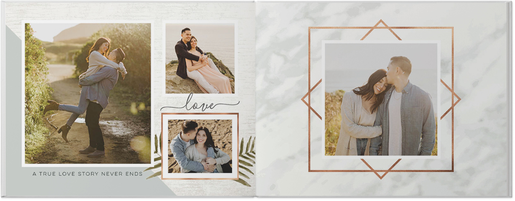 Forever Love by With Merriment Photo Book, 11x14, Premium Leather Cover, Deluxe Layflat