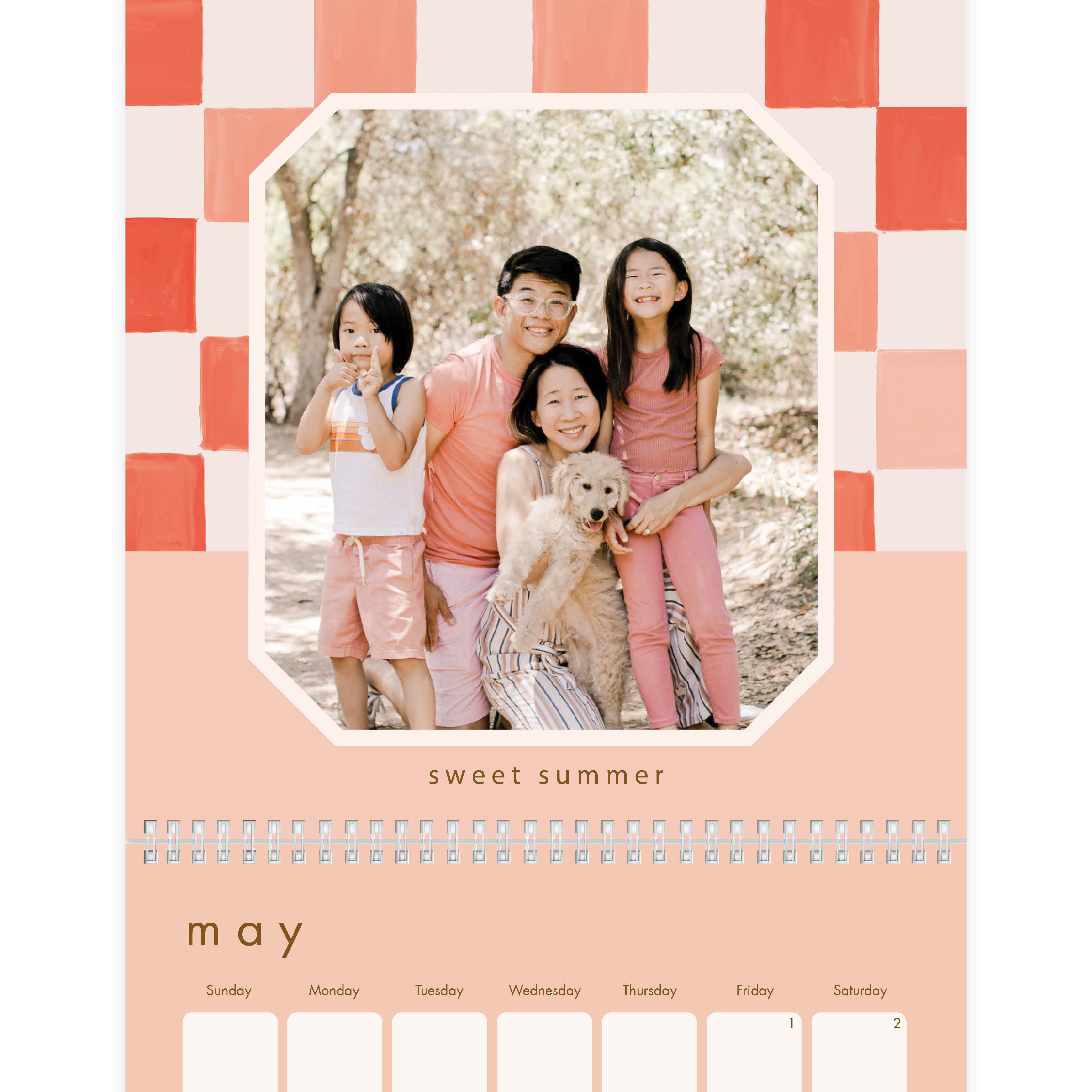 Cheerful Patterns Calendar Wall Calendar, 12x12
