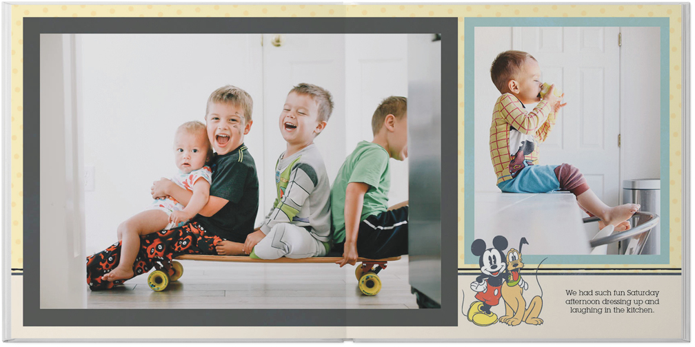 Classic Disney Photo Book, 8x8, Premium Leather Cover, PROFESSIONAL 6 COLOR PRINTING, Deluxe Layflat