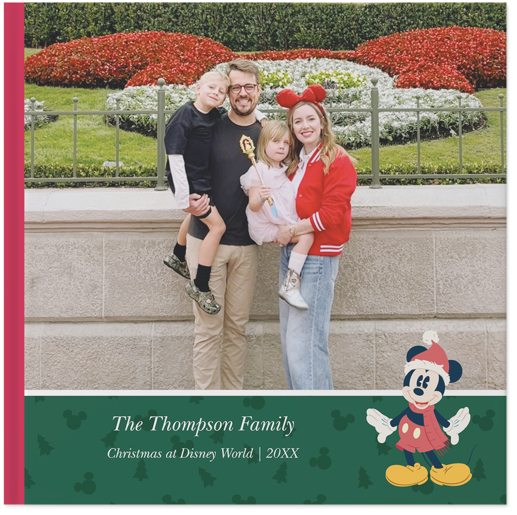 Disney Mickey and Friends Christmas Photo Book, 12x12, Hard Cover - Glossy, Deluxe Layflat