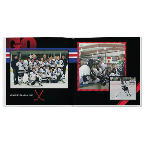 Hockey Rules Photo Book, 12x12, Professional Flush Mount Albums, Flush Mount Pages