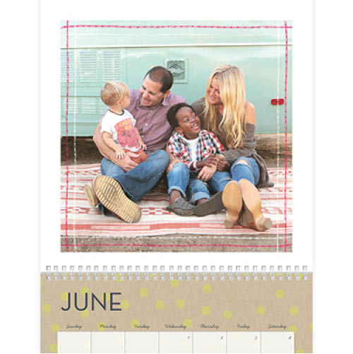 Kraft Pop Calendar Wall Calendar, 12x12