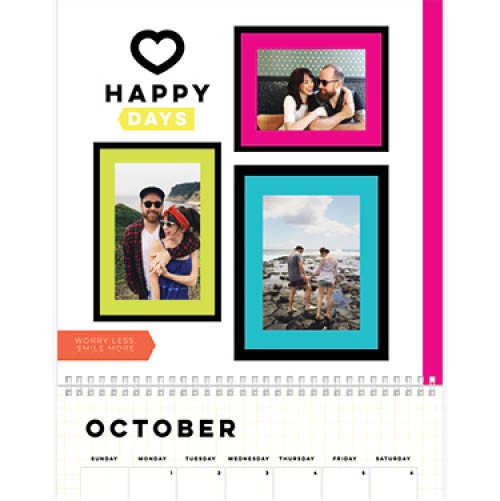 Neon Pop Calendar Wall Calendar, 12x12