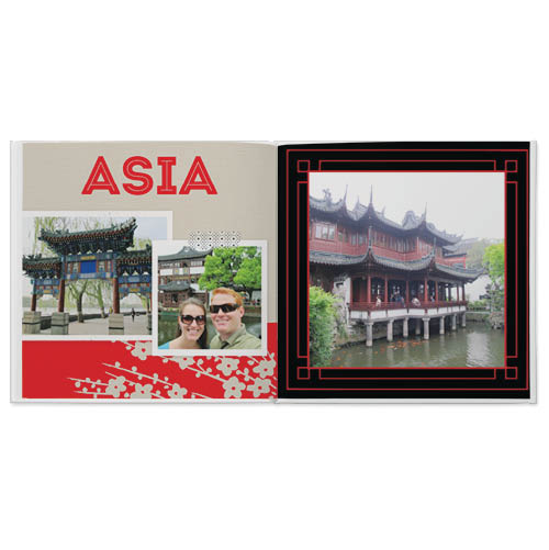 Passport to Asia Photo Book, 12x12, Professional Flush Mount Albums, Flush Mount Pages