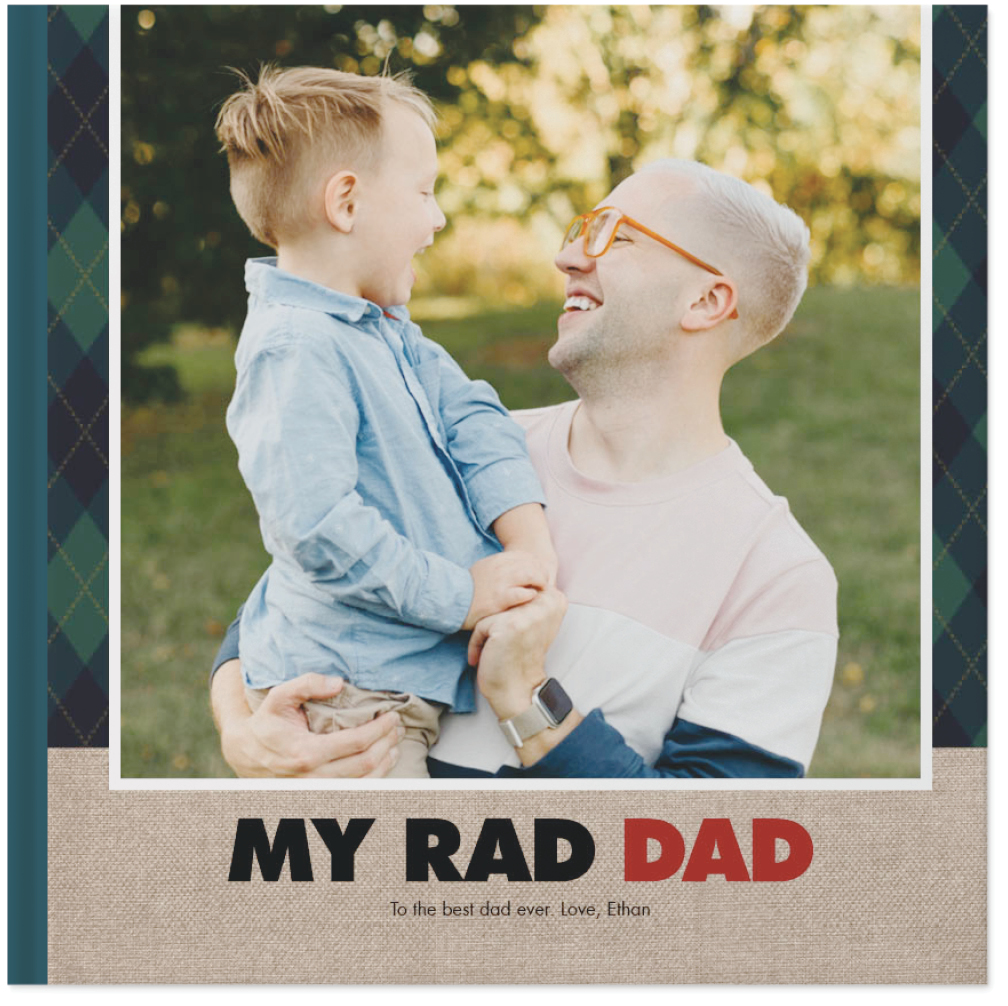 Best Dad Ever Photo Book, 8x8, Hard Cover - Glossy, Deluxe Layflat