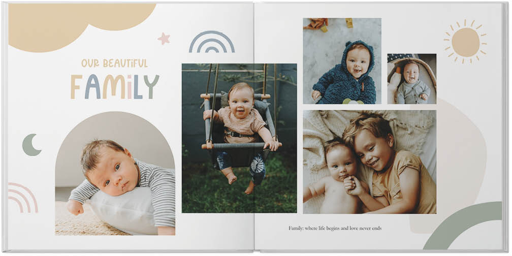 Shutterfly Photo Books: Watercolor Baby Girl Photo Book, 10X10, Hard Cover,  Standard Pages - ShopStyle