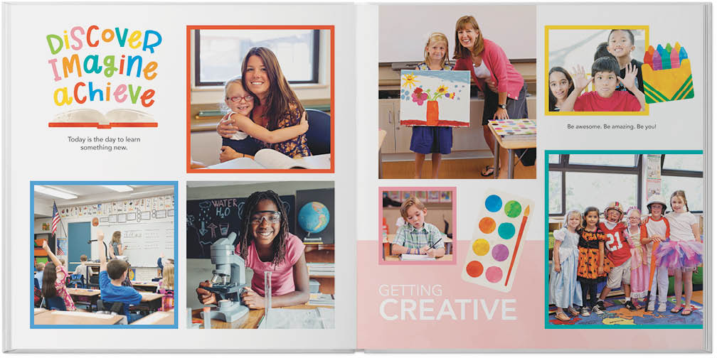 Colorful Elementary School Yearbook Photo Book Shutterfly