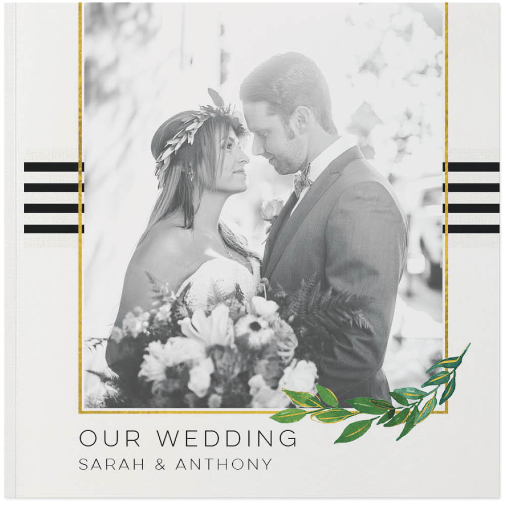 Gilded Wedding Photo Book, 10x10, Soft Cover, Standard Pages