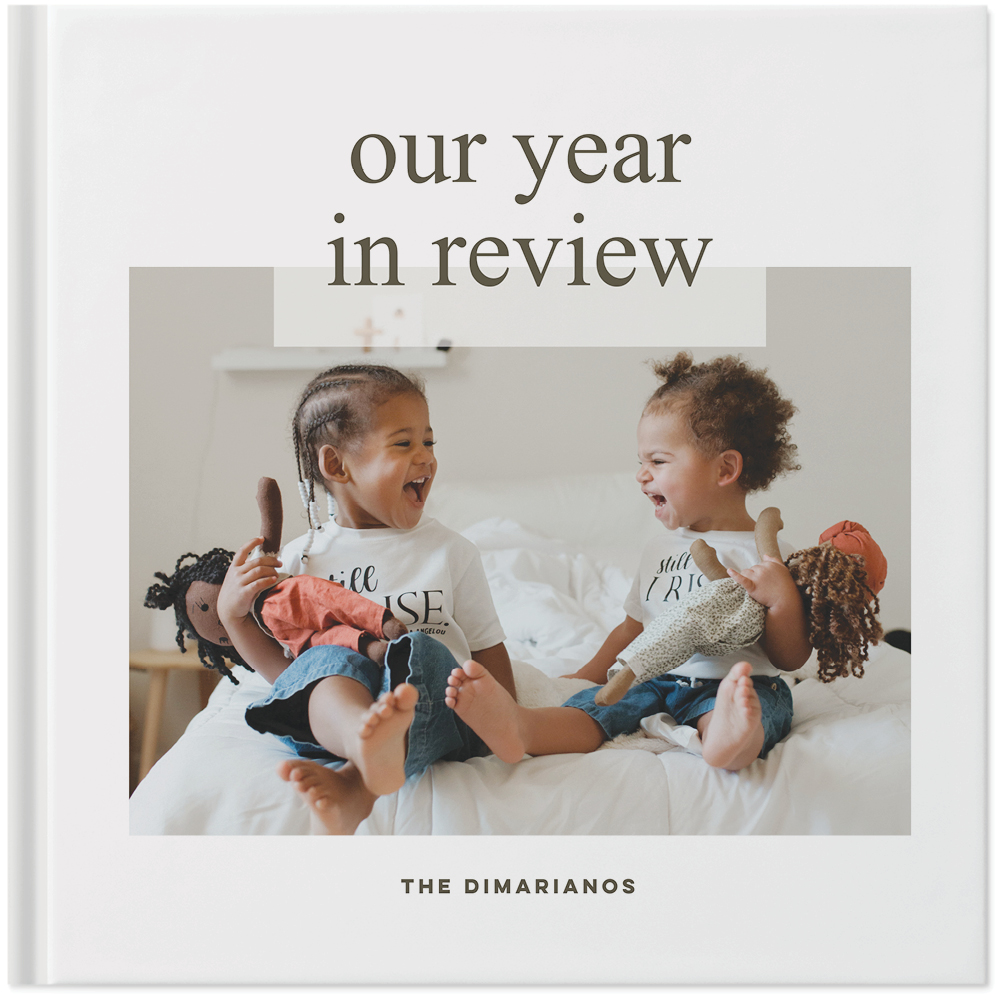 Modern Year In Review Photo Album Photo Book, 12x12, Hard Cover - Glossy, Standard Layflat